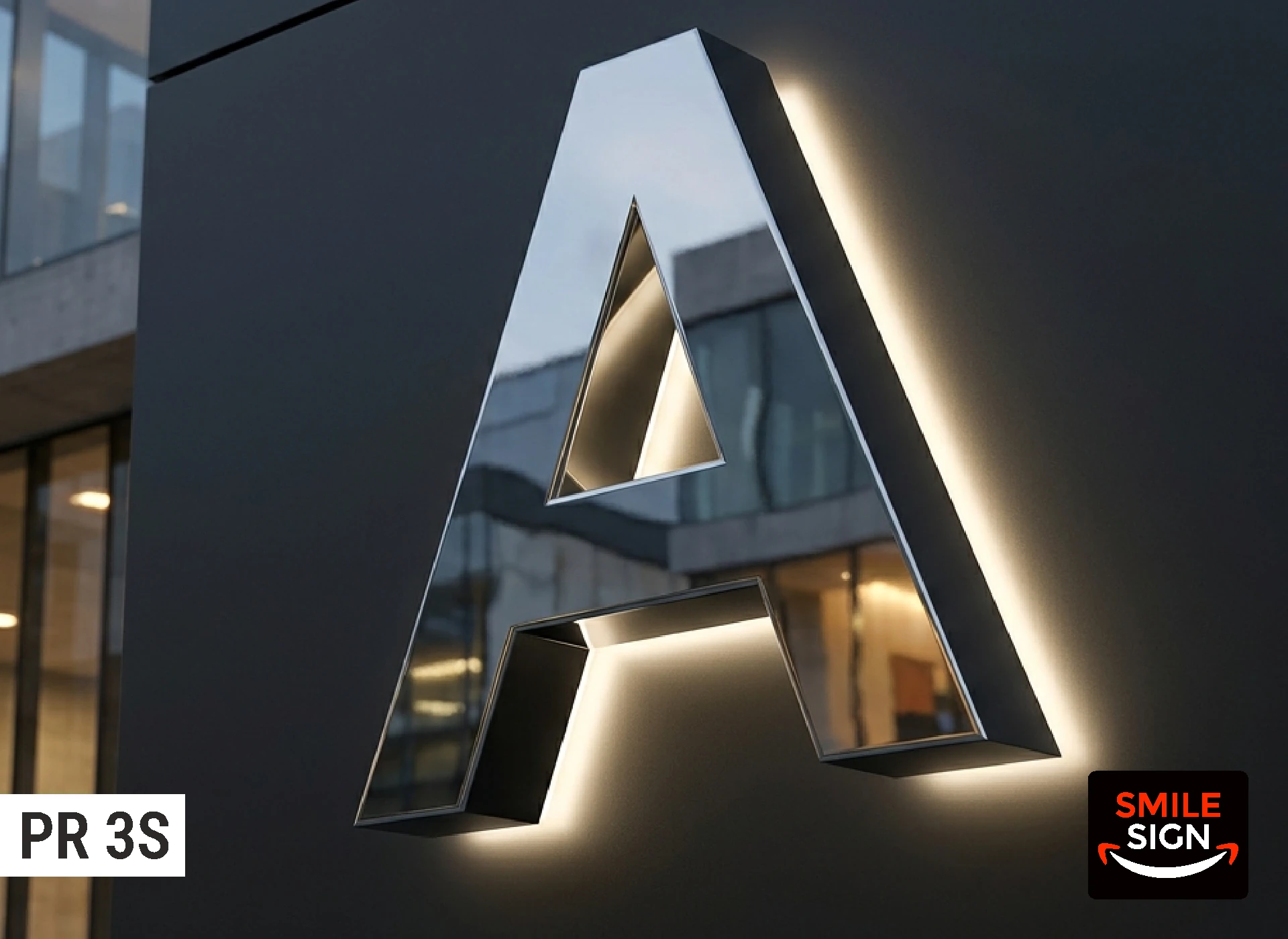 Premium RVS doosletters met spiegeleffect en indirecte halo verlichting - Profiel 3S fabrikant